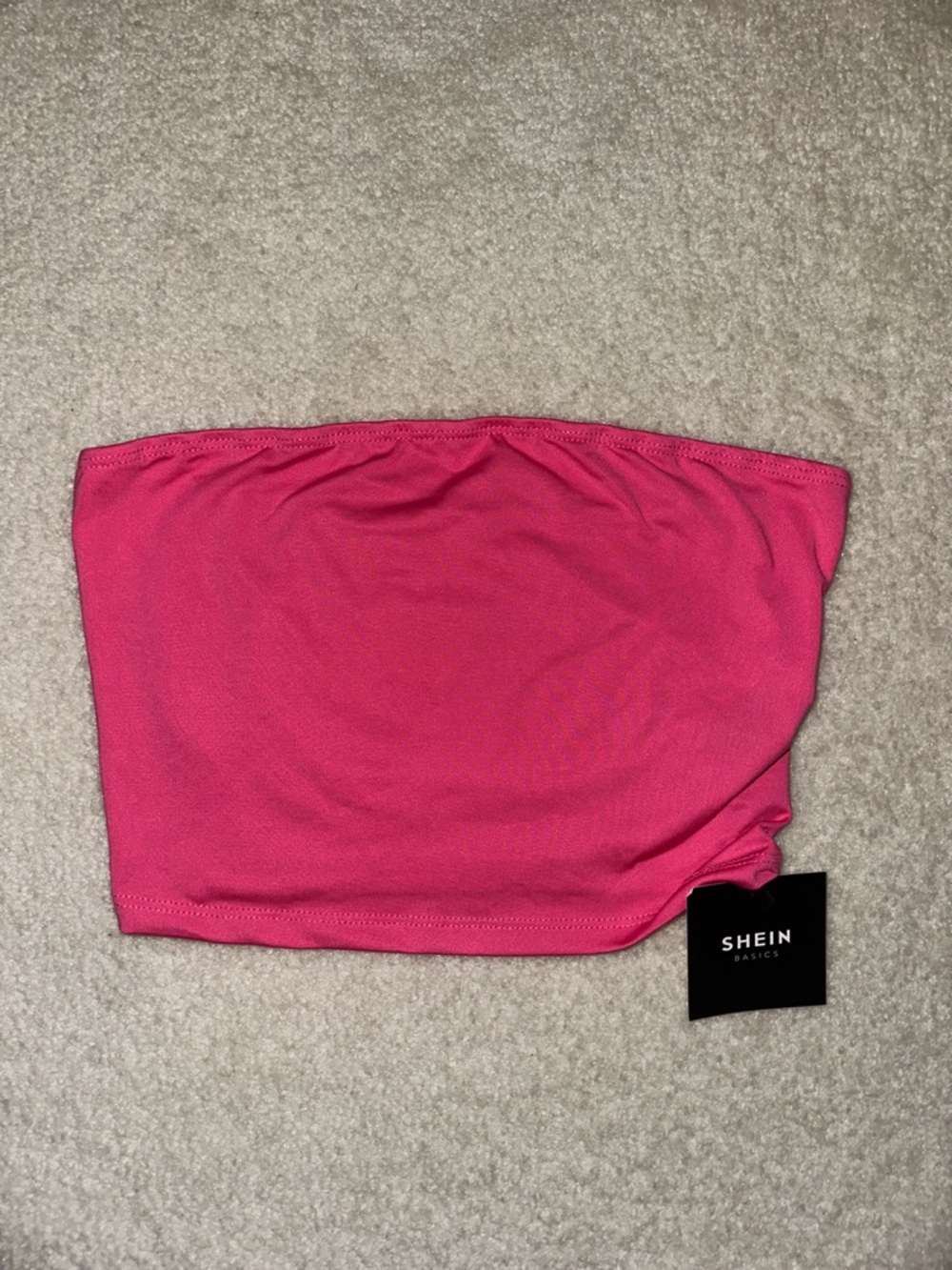 SHEIN Bright Pink Strapless Tube Top